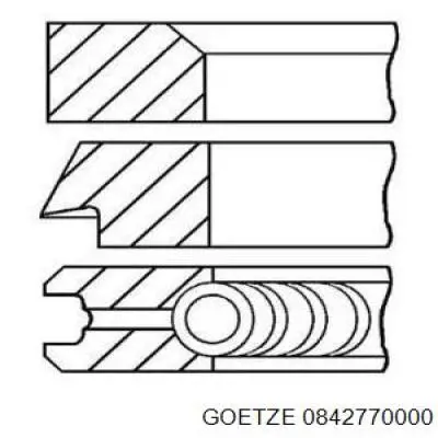 0842770000 Goetze Juego de anillos de pistón para 1 cilindro, STD