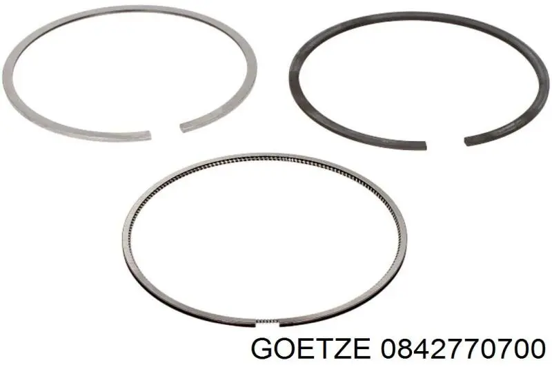 Juego de aros de pistón para 1 cilindro, sobremedida (+0,50 mm) Goetze 0842770700 precio, desde 25,17 EUR