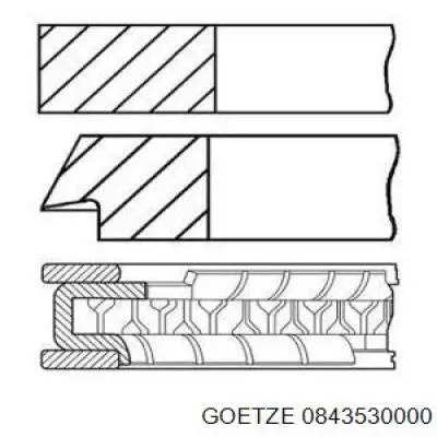 0843530000 Goetze Juego de anillos de pistón para 1 cilindro, STD