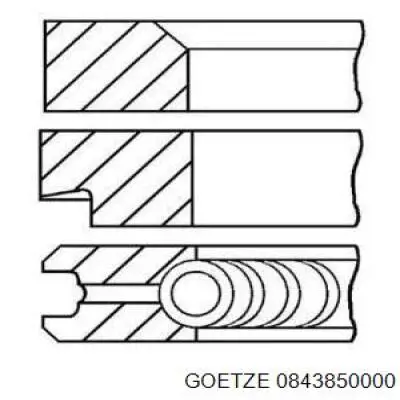 08-438500-00 Goetze juego de aros de pistón para 1 cilindro, std