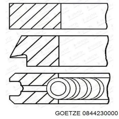 08-442300-00 Goetze juego de aros de pistón para 1 cilindro, std