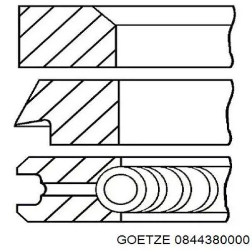 Juego de anillos de pistón para 1 cilindro, STD Goetze 0844380000 precio, desde 30,64 EUR