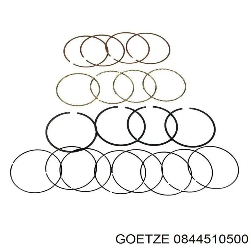 0844510500 Goetze Juego de aros de pistón para motor, sobremedida (+0,25 mm)