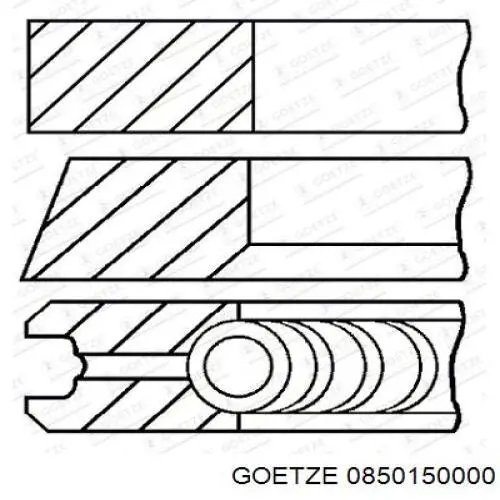 Comprar 0850150000 Goetze Aros de pistón para 1 cilindro, STD