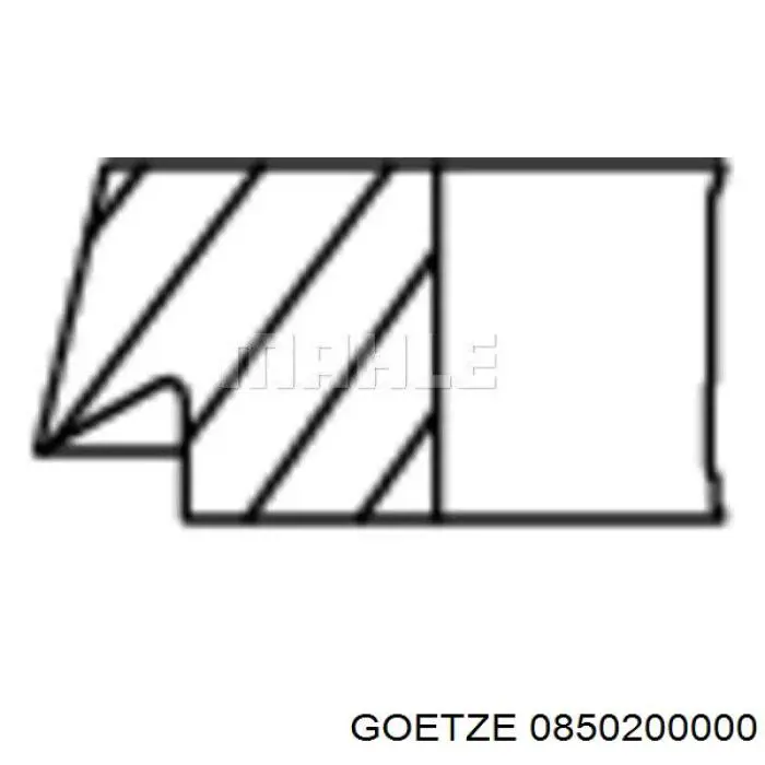 Aros de pistón para 1 cilindro, STD 0850200000 Goetze