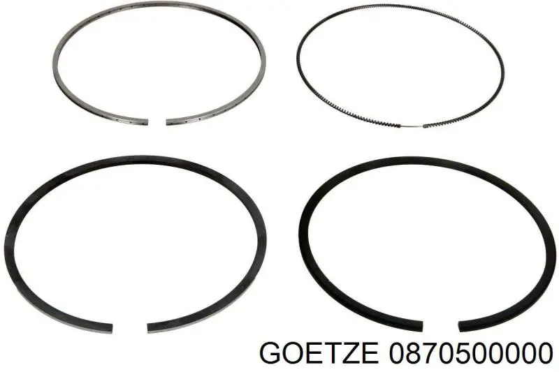 0870500000 Goetze Juego de anillos de pistón para 1 cilindro, STD