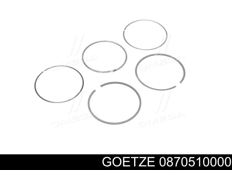 0870510000 Goetze Juego de anillos de pistón para 1 cilindro, STD