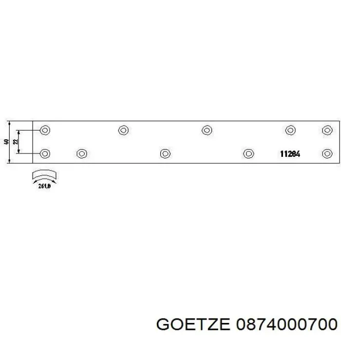 0874000700 Goetze Juego de aros de pistón para 1 cilindro, sobremedida (+0,50 mm)