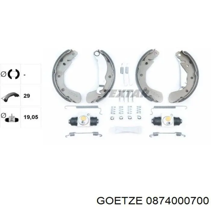 Comprar 0874000700 Goetze Juego de aros de pistón para 1 cilindro, sobremedida (+0,50 mm)