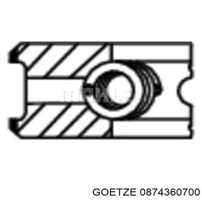 08-743607-00 Goetze juego de aros de pistón para 1 cilindro, cota de reparación +0,50 mm