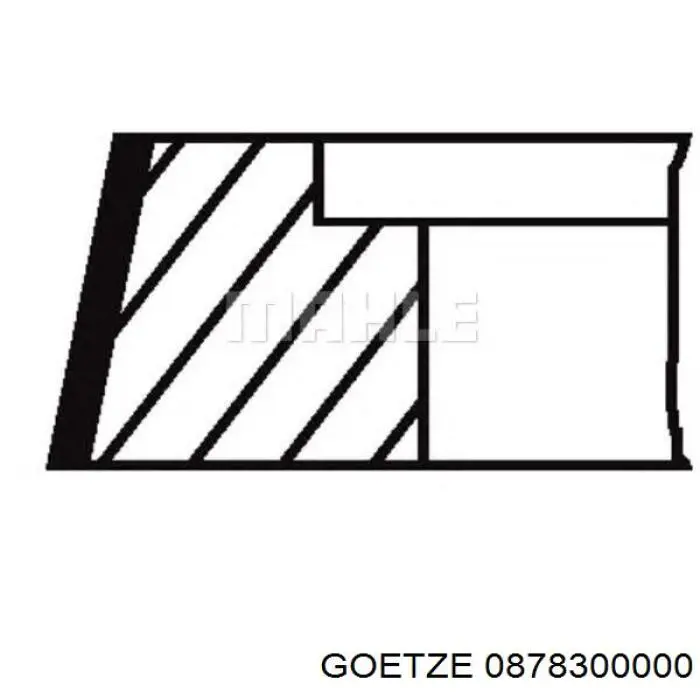 08-783000-00 Goetze aros de pistón para 1 cilindro, std