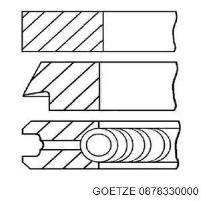 0878330000 Goetze Juego de anillos de pistón para 1 cilindro, STD