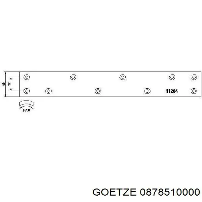 0878510000 Goetze juego de aros de pistón para 1 cilindro, std