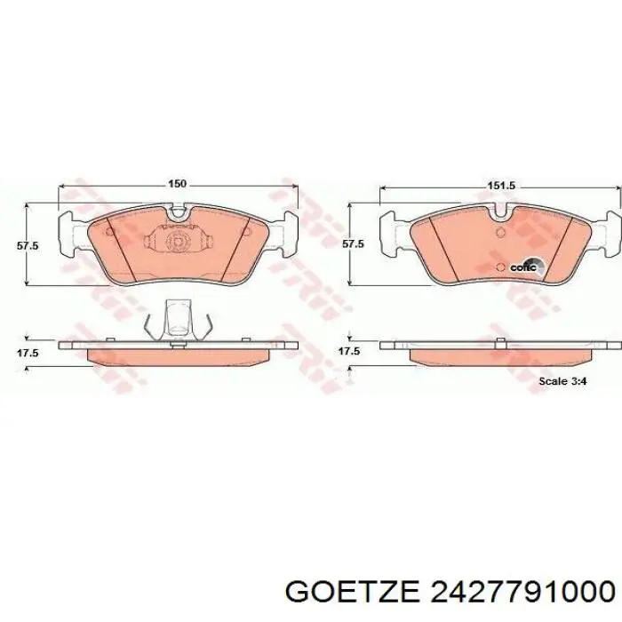 2427791000 Goetze juego de juntas, tapa de culata de cilindro, anillo de junta