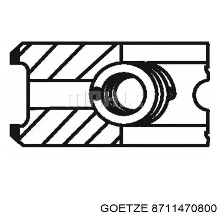 87-114708-00 Goetze pistón completo para 1 cilindro, cota de reparación + 0,60 mm