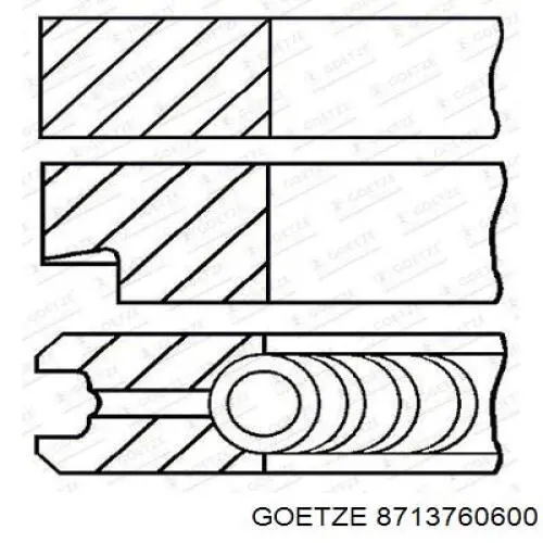 87-137606-00 Goetze pistón completo para 1 cilindro, cota de reparación + 0,50 mm