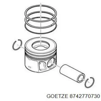 87-427707-30 Goetze pistón completo para 1 cilindro, cota de reparación + 0,50 mm