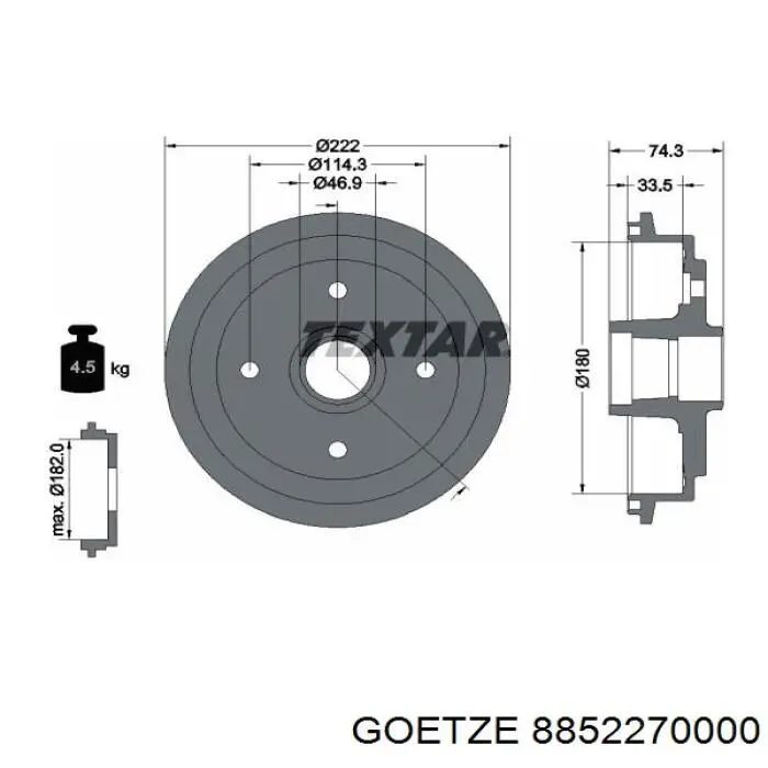 8852270000 Goetze kit de pistón (émbolo + camisa)