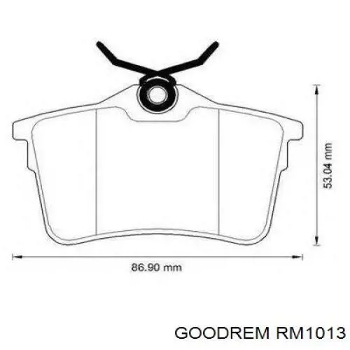 Pastillas traseras de freno Goodrem RM1013 precio, desde 19,62 EUR