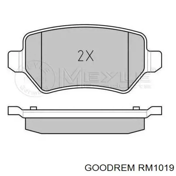 RM1019 Goodrem Pastillas freno traseras