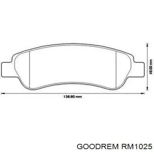 RM1025 Goodrem Pastillas freno traseras