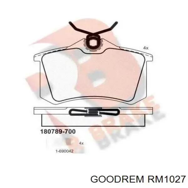 Pastillas traseras de freno Goodrem RM1027 precio, desde 15,27 EUR
