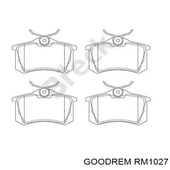 RM1027 Goodrem Pastillas freno traseras
