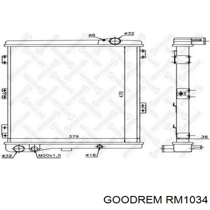 RM1034 Goodrem pastillas de freno traseras