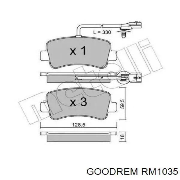 RM1035 Goodrem Pastillas freno traseras