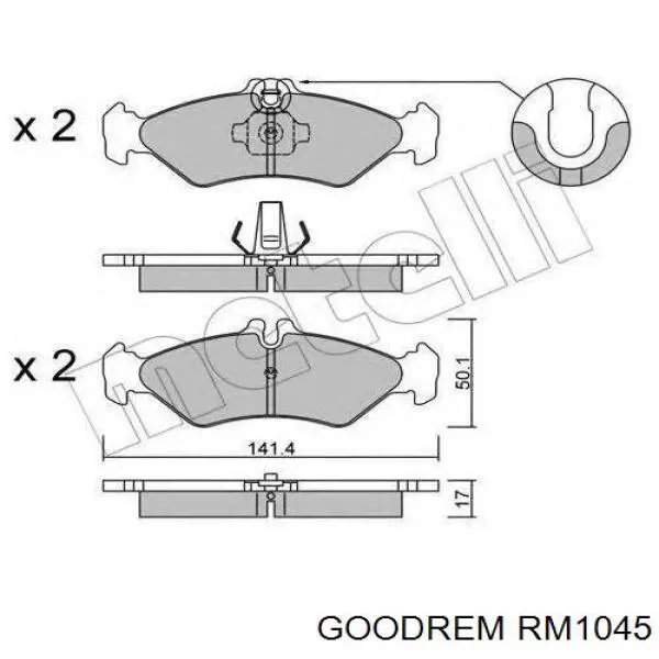 Comprar RM1045 Goodrem Pastillas de freno traseras