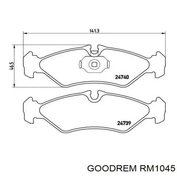 RM1045 Goodrem Pastillas freno traseras