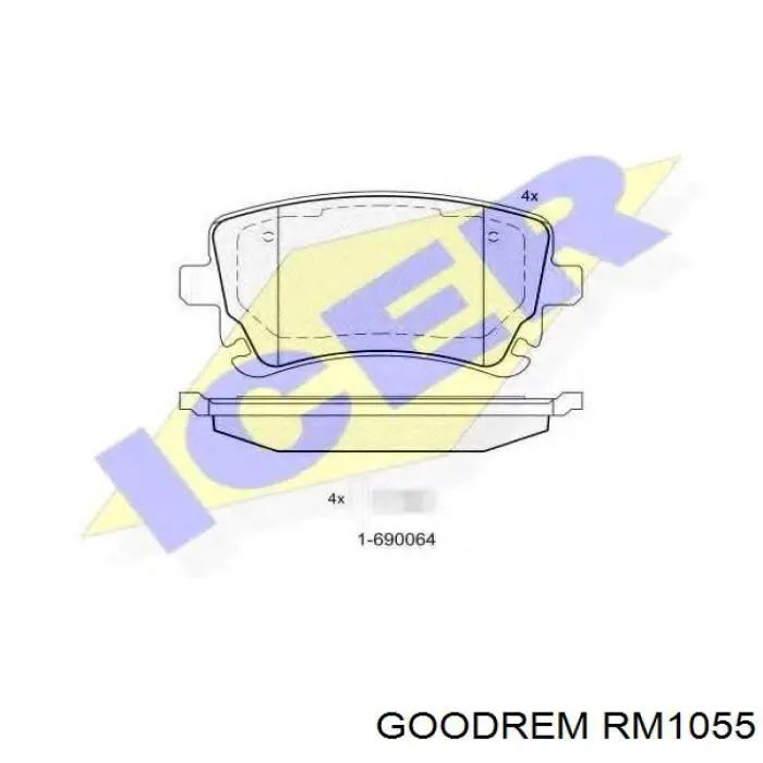 RM1055 Goodrem pastillas de freno traseras