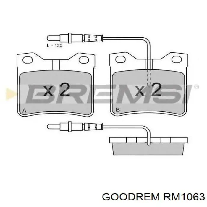 RM1063 Goodrem Pastillas freno traseras