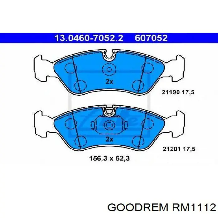 RM1112 Goodrem pastillas de freno delanteras
