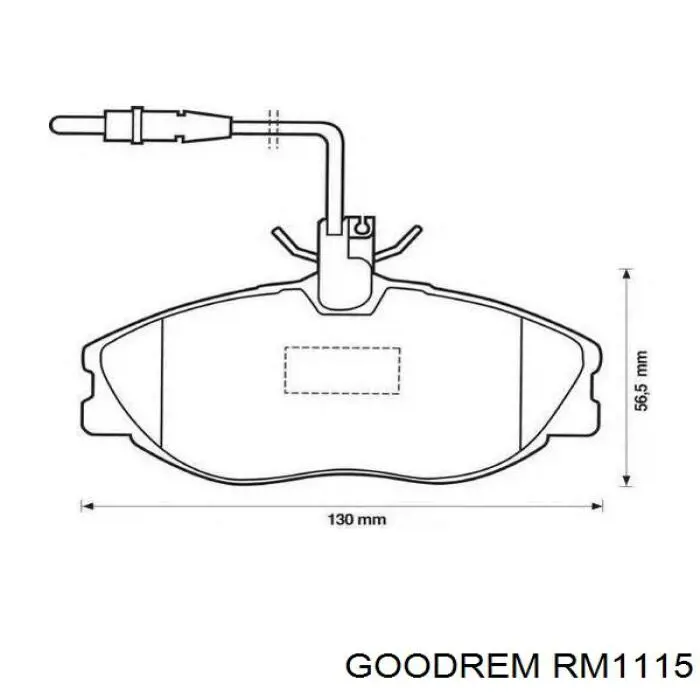 RM1115 Goodrem pastillas de freno delanteras