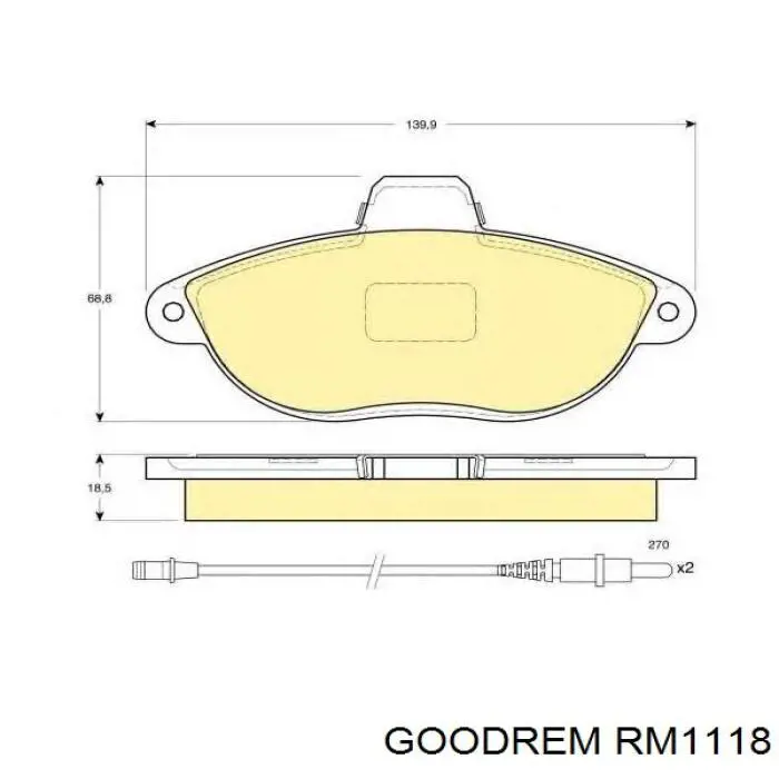 Comprar RM1118 Goodrem Pastillas delanteras de freno