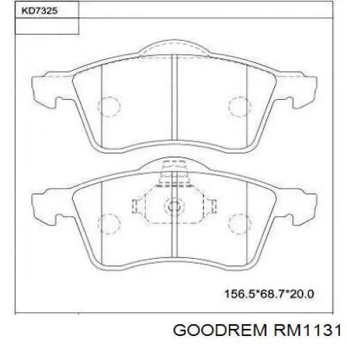 RM1131 Goodrem Pastillas delanteras