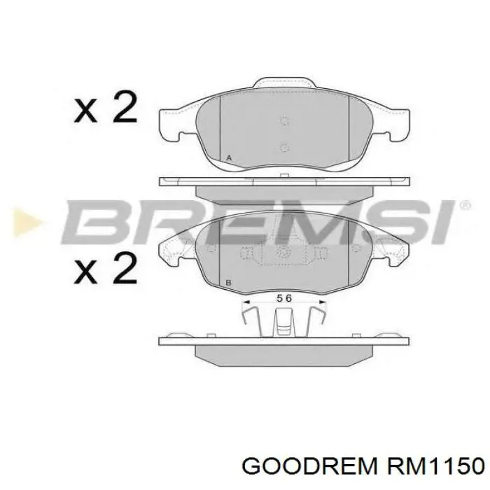 Comprar RM1150 Goodrem Pastillas delanteras de freno