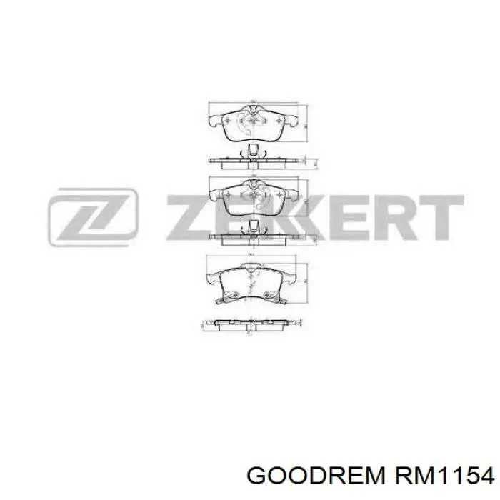 RM1154 Goodrem pastillas de freno delanteras