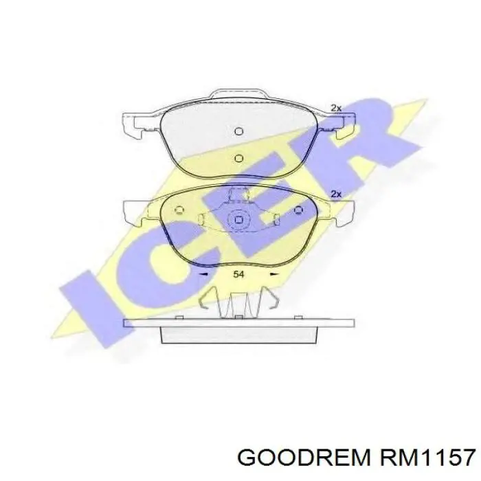 RM1157 Goodrem pastillas de freno delanteras