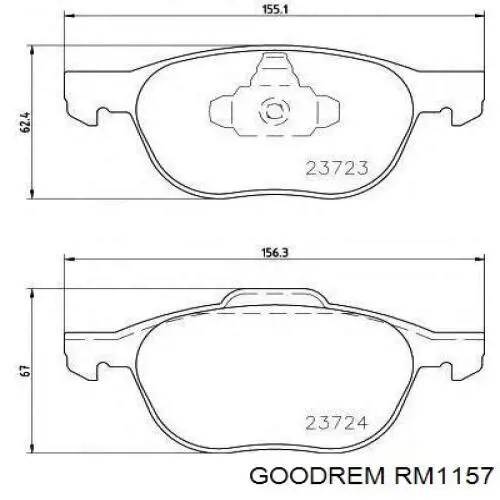 RM1157 Goodrem Pastillas delanteras