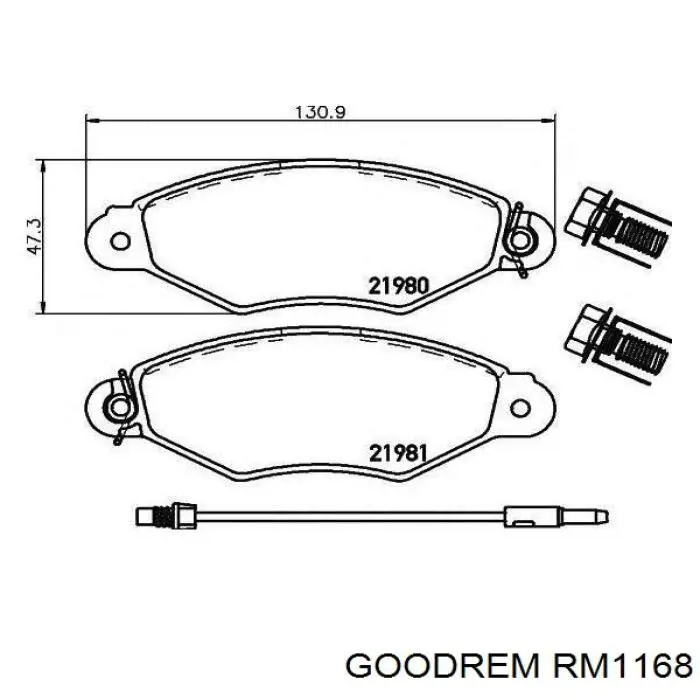 RM1168 Goodrem Pastillas delanteras