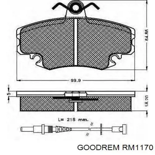 Comprar RM1170 Goodrem Pastillas delanteras de freno