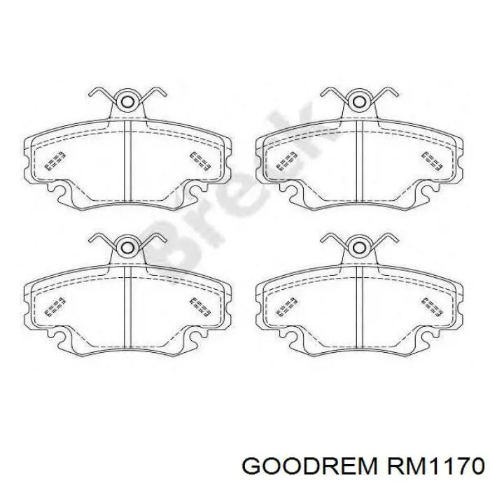 RM1170 Goodrem pastillas de freno delanteras