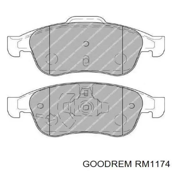 RM1174 Goodrem pastillas de freno delanteras
