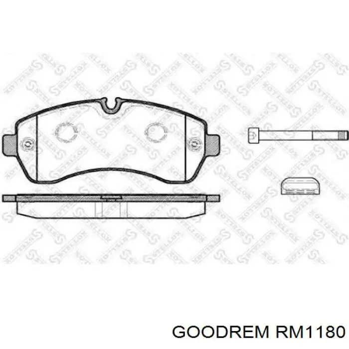 RM1180 Goodrem pastillas de freno delanteras