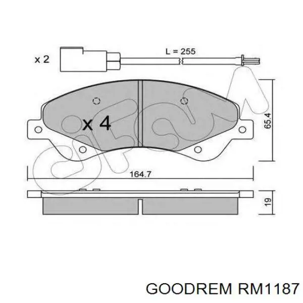 RM1187 Goodrem pastillas de freno delanteras