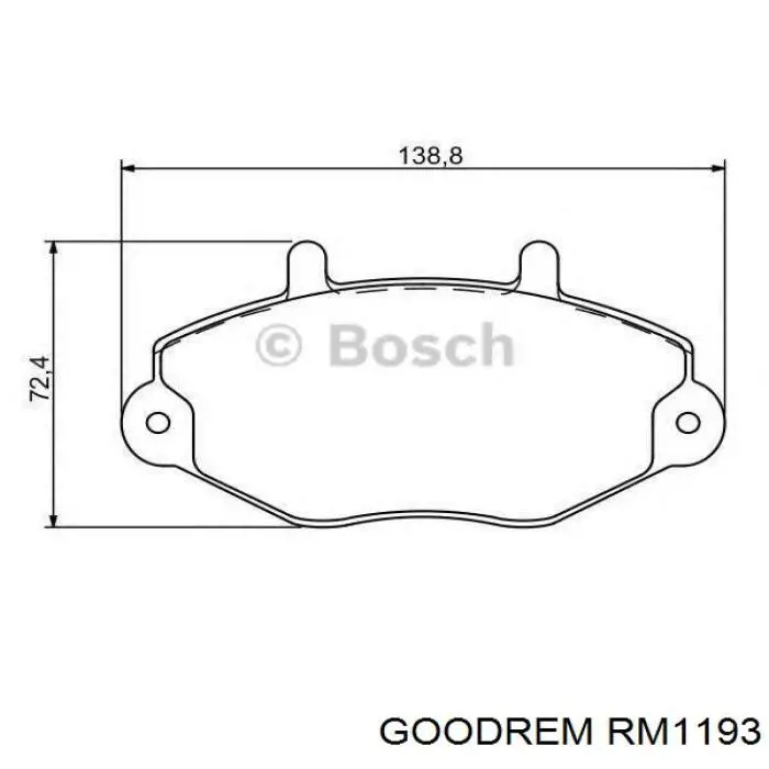 RM1193 Goodrem pastillas de freno delanteras
