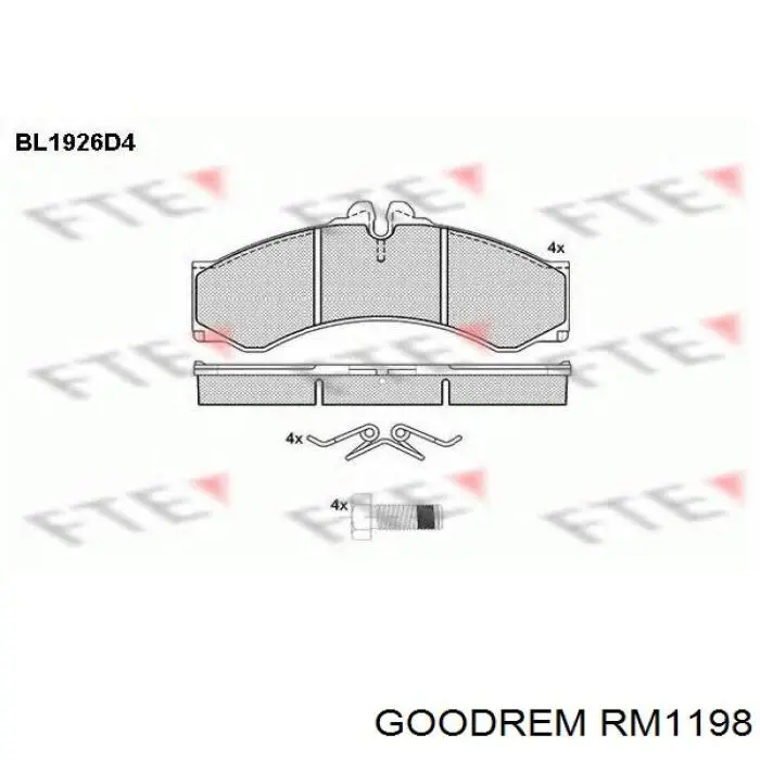 Pastillas de freno RM1198 Goodrem