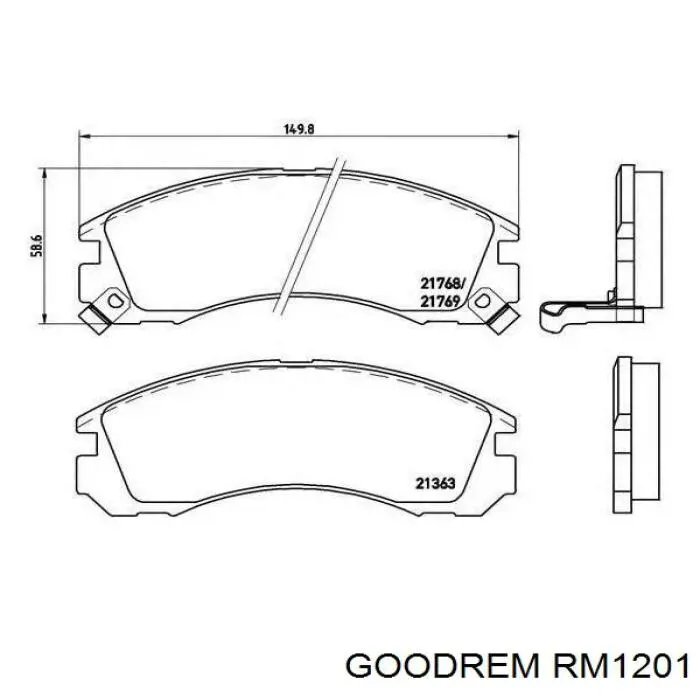 RM1201 Goodrem pastillas de freno delanteras